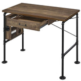 Weathered Oak and Black 1-drawer Writing Desk B062P184540