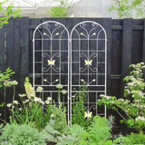 2 Pack Metal Garden Trellis 86.7" x 19.7" Rustproof Trellis for Climbing Plants Outdoor Flower W1586P151261