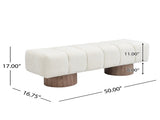 Upholstered Dining Bench for Dining Room, No-Assembly End of Bed Entryway Bench Ottoman for Bedroom N779P271404B