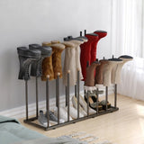 ZNTS Boot Rack Organizer for 8 Pairs, Free Standing Boot Storage Metal Shoe Rack Fit for Tall Boots 37432276