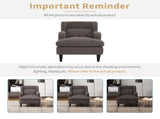 Upholstered Accent Chair Tufted Armchair for Living Room and Bedroom, Russet Brown N763P193158D