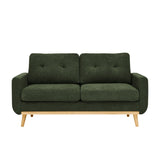 67.7" Wide Mid-Century Modern Upholstered Tufted Loveseat Sofa With Wooden Legs B343P339291