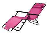Portable Dual Purposes Extendable Folding Reclining Chair Pink 14453028