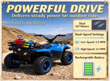 24V 4 Wheeler for Kids, Dual Motor Ride on ATV with Soft Start, Battery Display, Music & Lights, for 30498631