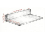 2-Pack 8.6" x 16" Stainless Steel Wall Shelves with Backsplash, 44 lbs Load Capacity, Heavy-Duty 60212749