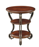 ZNTS Traditional Style Brown Cherry 1pc SIDE TABLE Open Bottom Shelf Ornate Design Living Room Furniture B011P203062