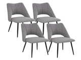 4-Chair Set Combination, Modern and Simple, With High Resilience Filling, Metal Legs, Adjustable W757P304077