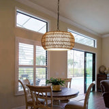 ZNTS Farmhouse Pendant Light with Adjustable Height, Boho Woven Jute Rope Hanging Ceiling Light Fixture, W1340P241301