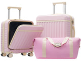 Front Opening Luggage Set 3 Piece, Hardside Carry on Suitcase with USB Port, Expandable Luggage with 21940538
