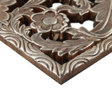 Distressed Carved Wood 2-piece Wall Decor Set B03598796