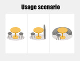 Modern Round Dining Table, 31.5'' Kitchen Dining Room Furniture, Coffee Table, Leisure Table, W2641P192315
