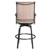 2pcs Wrought Iron Swivel Bar Chair Patio Swivel Bar Stools Black 27888896