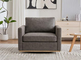 30.7"W Upholstered Square Swivel Accent Chair and Comfy Accent Single Sofa 360 Degree Club W3188P310432