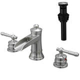 Bathroom Faucets for Sink 3 Hole Brushed Nickel 8 inch Widespread Bathroom Sink Faucet with Pop Up W1932P179930