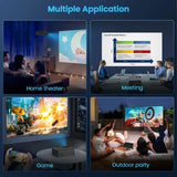 Projector with WiFi and Bluetooth, Projector 4K Support Native 1080P Projector, 5G WiFi FUDONI 48222369