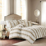 Full/Queen 4PC Faux Fur Comforter Set B03597020