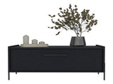 Coffee Table 15.6" H, 1 shelf, 4 legs, Black B097P250877