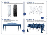 3 x 3m Two Doors & Two Windows Practical Waterproof Right-Angle Folding Tent Blue 68801768