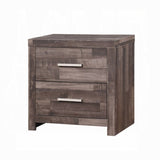 ZNTS Dark Oak 2-Drawer Nightstand B062P209406