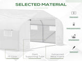 Outdoor Walk-In Tunnel Greenhouse Hot House with Roll-up Windows, Zippered Door, PE Cover 11.5' x 69849506