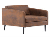 Hydrogen Bomb Iron Legs Wooden Frame 74*71*74cm Bronzing Cloth Indoor Chair Orange 04180848