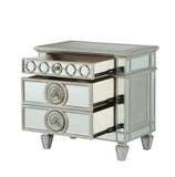 Glam Luxury Bedroom Mirrored Finish Nightstand with 2 Drawers Wooden Furniture 1pc B2741P324362