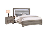 Modern 1pc Nightstand Wooden Bedside Table 2- Drawers Bedroom Furniture B011P197293