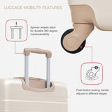 Luggage Sets 4 Piece, ABS Durable Suitcase with Travel Bag, Carry On Luggage Suitcase Set with 360&deg N726P218511R