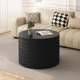 Stylish and Minimalist Nesting Coffee Table Set with Honeycomb Design, Modern Round Coffee Table, W757P206009