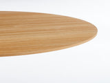 42.1 Inch Oak Grain Textured Finish Tulip Dining Table, Mid-Century Modern Table Seats 4-6, W234P370301
