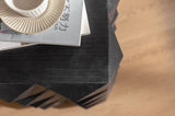 23.62"Height Three-dimensional Embossed Pattern Design Retro Side Table Retro Furniture Black W757P183205