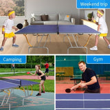 ZNTS 8ft Mid-Size Table Tennis Table Foldable & Portable Ping Pong Table Set for Indoor & Outdoor Games 05742076