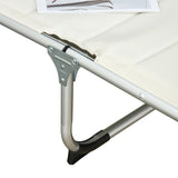 Foldable Outdoor Chaise Lounge Chair, 5-Level Reclining Camping Tanning Chair with Aluminum Frame, W2225141503