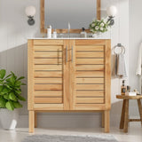 30" Antique Bathroom Vanity with Ceramic Sink, Mid-Century Modern Bathroom Vanity Cabinet with 2 N817P245326N