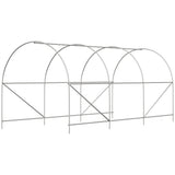 Outdoor Walk-In Tunnel Greenhouse Hot House with Roll-up Windows, Zippered Door, PE Cover 11.5' x 64512980