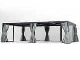 12' x 20'Pergola Modern Style with Adjustable Louvers for Outdoor Roof, Garden, Easy Assembly, 25174613