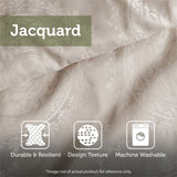 Queen 7 Piece Jacquard Comforter Set with Throw Pillows B03597220