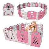202 Panel Baby Playpen, Foldable Playard for Baby and Kids, Adjustable Shape Play Fence with Safety W2031P240703