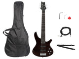 GIB Electric 5 String Bass Guitar Full Size Bag Strap Pick Connector Wrench 87926291