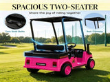 24V Kids Golf Cart 2WD 2-Seater Soft Start Rear Suspension Pink 93382424