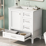 ZNTS 30" Bathroom Vanity , Modern Bathroom Cabinet with Sink Combo Set, Bathroom Storage Cabinet with a WF321698AAK