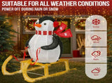 2.2FT Lighted Penguin Riding Sleigh Christmas Decorations, Pre-lit Holiday Decor with 130 Warm White 67325185