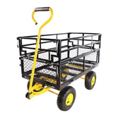 Wagon Cart Garden cart trucks make it easier to transport firewood YellowBlack W22784162