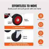 Folding Hand Truck, 2 in 1 Aluminum Design 250-400 lbs Capacity, Heavy Duty Industrial Collapsible 68241134