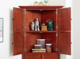 4-Tier 72" Corner Kitchen Pantry Storage Cabinet with 8 Doors Tall Storage Cabinet, Corner Cabinet W1758P211013