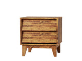 2 Set Nightstands Features Vintage-style and Bevel Design, Made of MDF, Mid Century Modern W578P192477