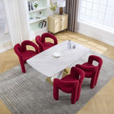 COOLMORE Contemporary Designed Velvet Fabric Upholstered Accent/Dining Chair /Barrel Side Chairs W395P224755