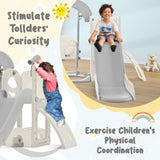 ZNTS Toddler Slide and Swing Set 5 in 1, Kids Playground Climber Slide Playset with Telescope, 54799522