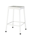 Counter Stool Metal White Powder Coating, Set of 2 B091P184053