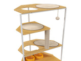 Corner Cat Tower, Cat Tree with Scratching Post, Cat Condo with Feeding Station and Climbing W1687106555